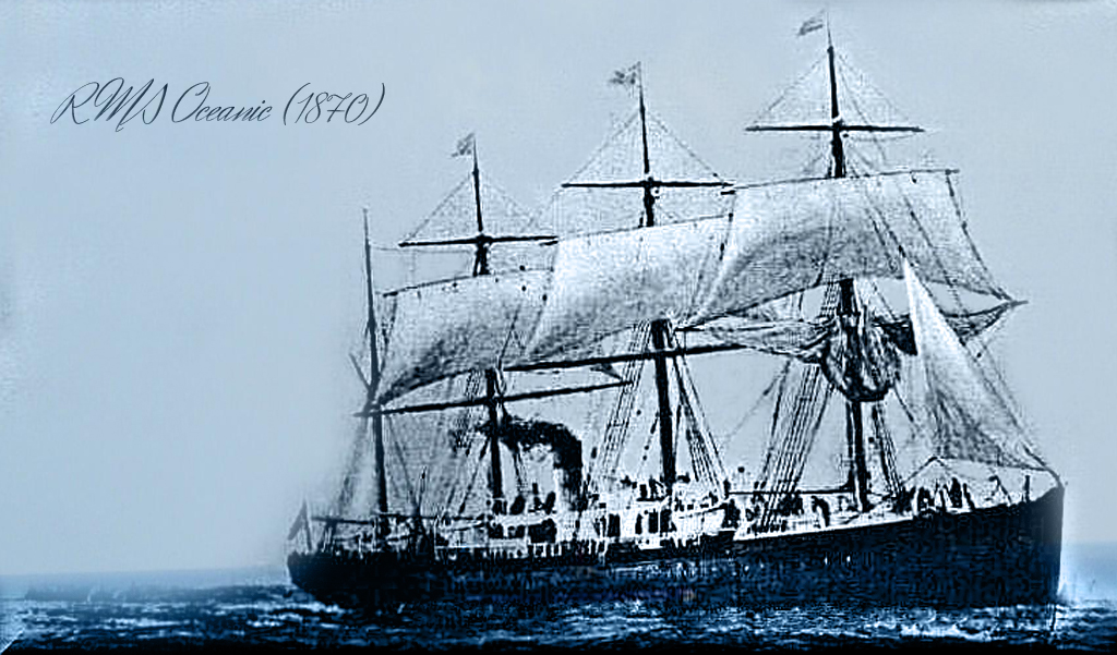太平洋航路を周航するオセアニック号