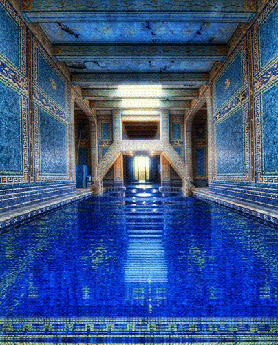 The Azure Blue Indoor Pool at Hearst Castle