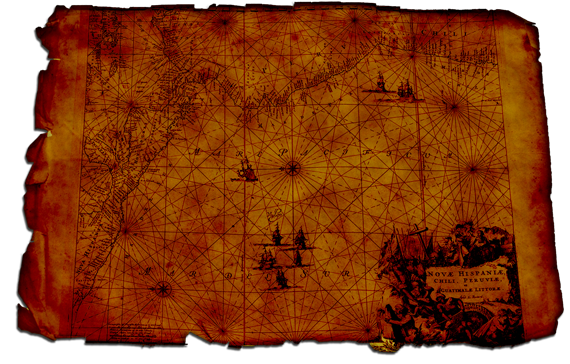 古い海賊の地図をつくる