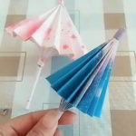 折り紙で作る開閉できる傘